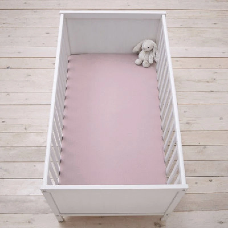 Image of Silentnight Safe Nights Cot Bed Fitted Sheets, Pink, Pack Of 2