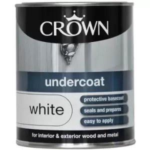 image of Crown Pure Brilliant White - Undercoat Paint - 750ml