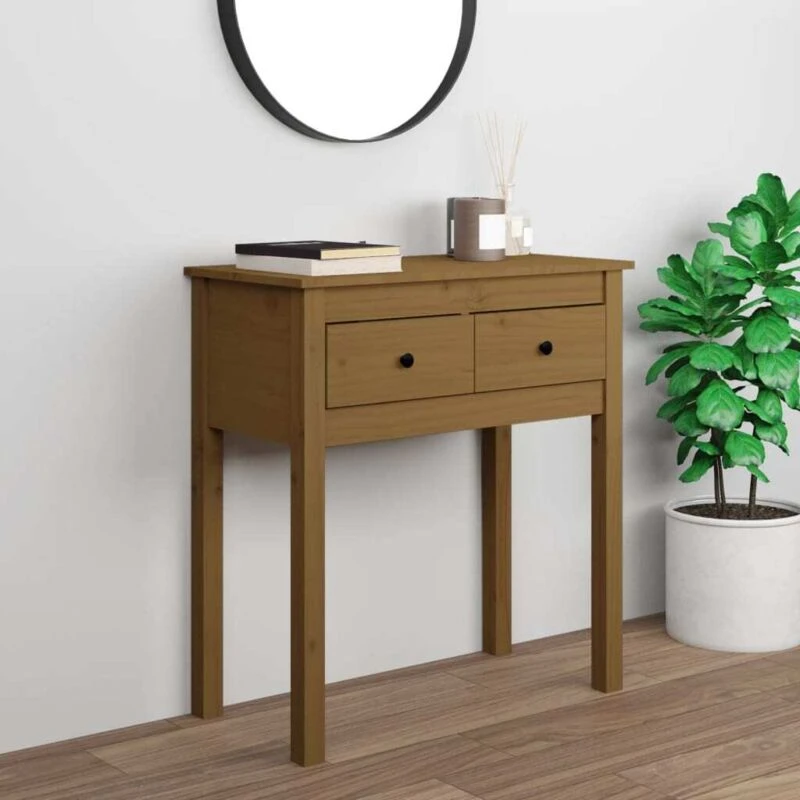 Image of VIDAXL Console Table Honey Brown 70x35x75cm Solid Wood Pine vidaXL 8720287189855