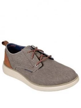 Image of Skechers Status 2.0 Lace Up Shoes - Taupe