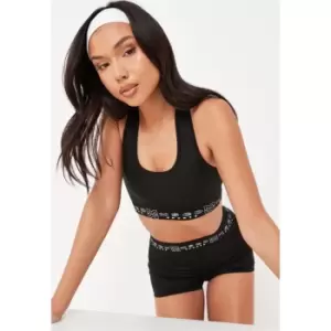 image of Missguided Luxe Basic Sports Bra - Black