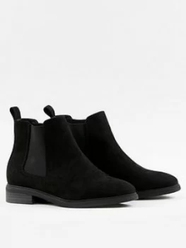 Image of Evans Extra Wide Fit Chelsea Boots - Black, Size 4, Women
