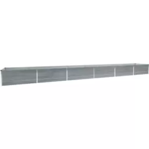 image of Garden Raised Bed Galvanised Steel 600x80x45cm Grey vidaXL - Grey