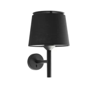 Savoy Wall Light with Shade Black, E27