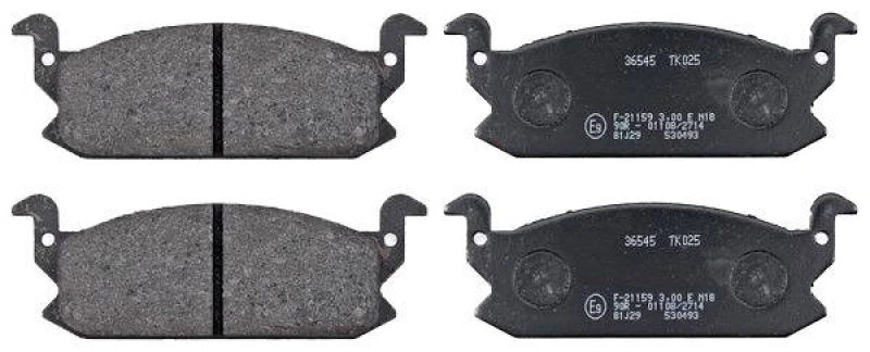 Image of A.B.S. 36545 Brake pad set without integrated wear sensor Brake Pad Set,disc brake (402)
