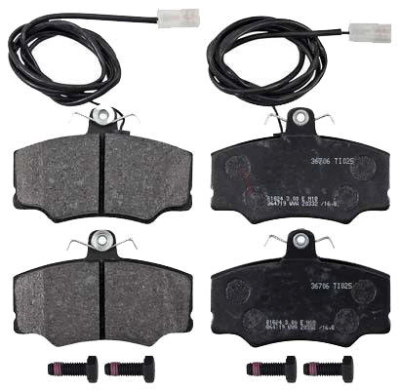 Image of A.B.S. 36706 Brake pad set with integrated wear sensor Brake Pad Set,disc brake (402)