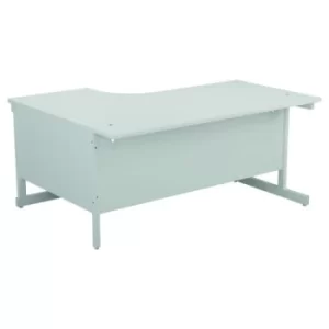 Jemini Radial Right Hand Cantilever Desk 1800x1200x730mm White/White KF802179