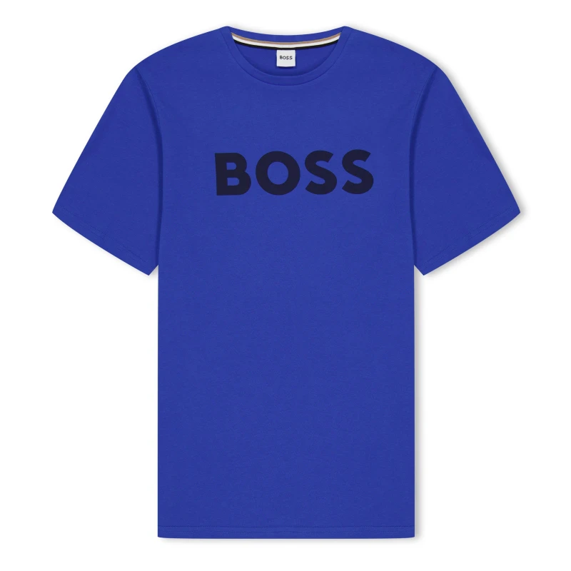 Image of Boss Large Logo Tee Juniors - Blue Blue 9 - 10 Years