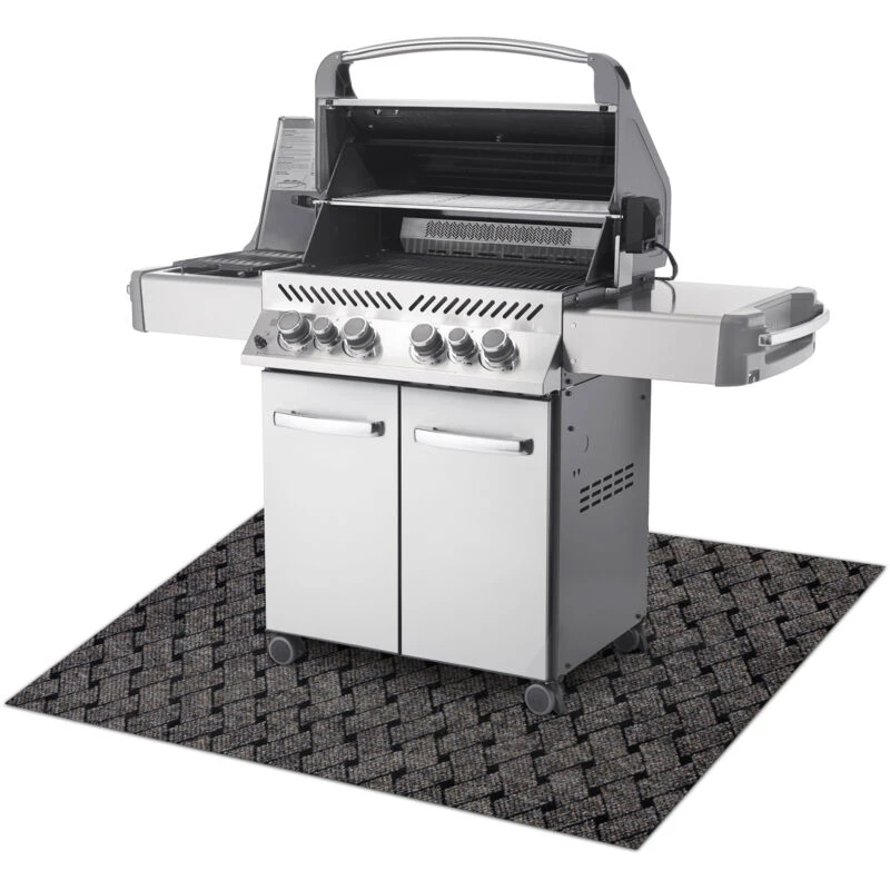 Image of RUGSX Vectra 316 protective grill mat for terrace, outdoor - beige beige 100x120cm @234408