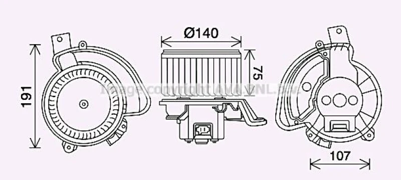 Image of Heater blower motor PRASCO AL8154