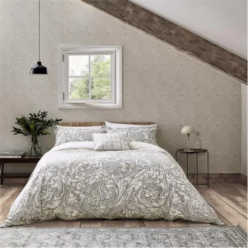 image of Morris and Co Pure Bachelors Button Duvet Cover - STONE