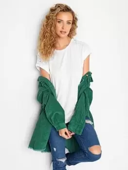 Image of Long Tall Sally Crochet Sleeve Detail Top - White, Size 10, Women