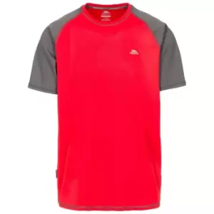 image of Trespass Mens Firebrat Short Sleeved Athletic T-Shirt (XXS) (Red)