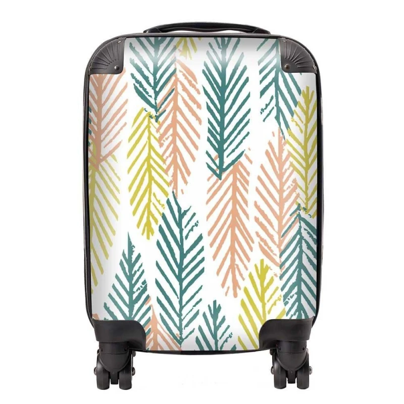 Image of Warren Reed - Designer Scandinavian Style Foliage Suitcase in Green Size: Small Green Unisex Small