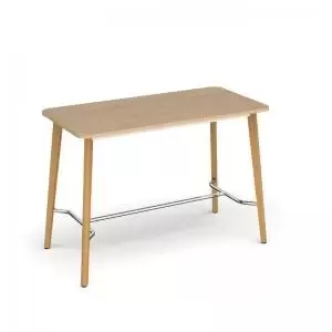 Image of Saxon rectangular poseur worktable with 4 oak legs 1800mm x 800mm -