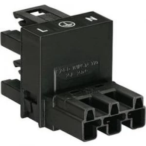 Image of Mains H distributor Mains plug Mains socket Mains socketTotal number of pins 2 PEBlackWAGO