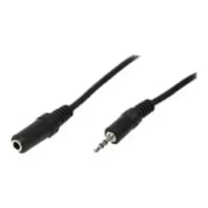 image of LogiLink CA1055 Audio Extension Cable - 5m - Black