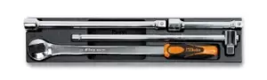 Image of Beta Tools T106 4pc 3/4" Dr Ratchet & Extension Bar Set in Tray for Roller Cabs