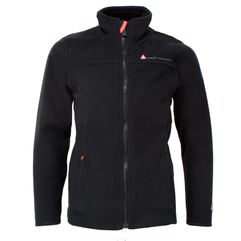 Image of Girl's fleece jacket Peak Mountain Facesare Noir Female 3 ans