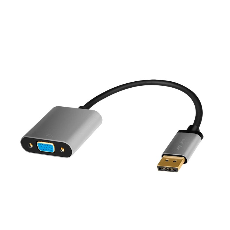 Image of LogiLink CDA0109 cable gender changer DisplayPort VGA Black. Grey