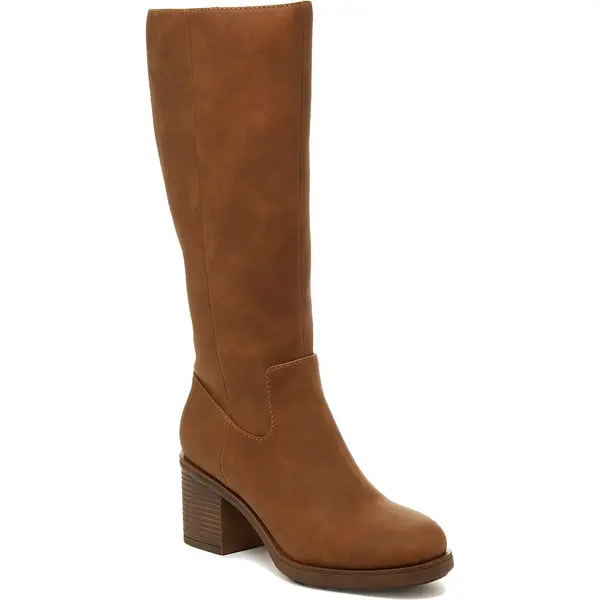Image of Rocket Dog Womens Stanley Tall Zip Up Knee High Boots - UK 8