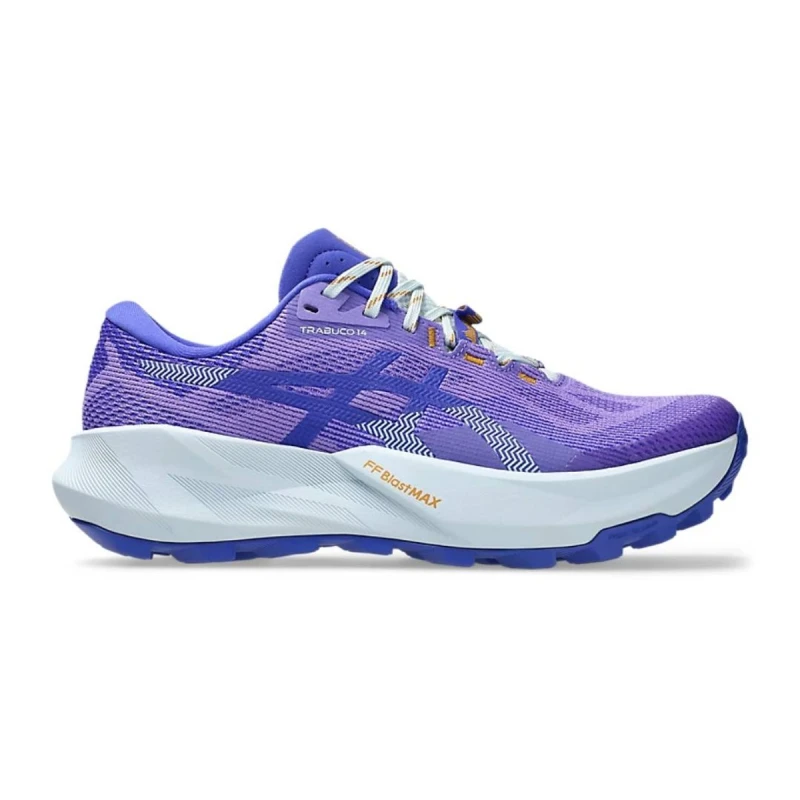 Image of Asics Trabuco 14 Purple Orange SS26 Womens Shoes, Size 39 - EUR