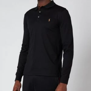 Polo Ralph Lauren Mens Interlock Long Sleeve Polo Shirt - Polo Black - L