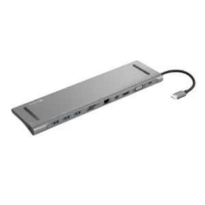 Image of Sandberg (136-23) USB-C All-in-One Docking Station - USB-C, 3 x USB-A, HDMI, Mini DisplayPort, VGA, 1 x RJ45, 1 x Audio, Micro...
