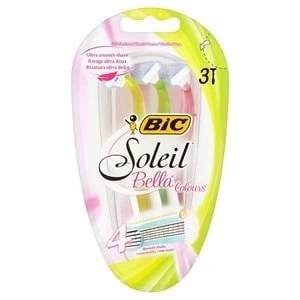 image of BIC Soleil Bella Colours Ladies Shaver Blister of 3