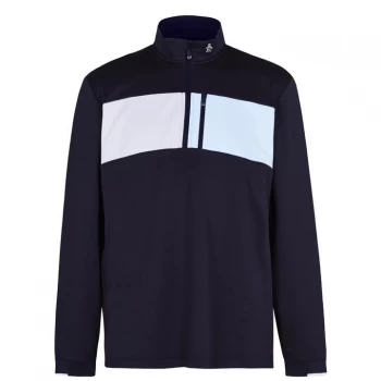 image of Original Penguin Block Zip Jacket - Black Iris