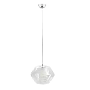 Image of Rodes Dome Pendant Ceiling Light Crystal, 30cm, 1x E27