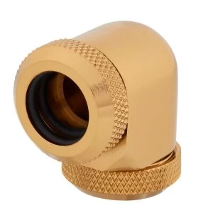 Image of Corsair XF Hardline 90 Angled 12mm Gold Fitting - Twin Pack (CX-9052023-WW)