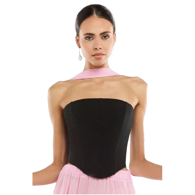 Image of Goddiva Womens corset Goddiva Crepe Compact Noir Female M