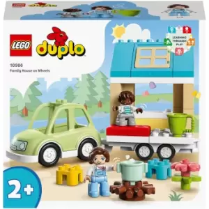 image of LEGO DUPLO Town: Family House on Wheels Toy with Car (10986)