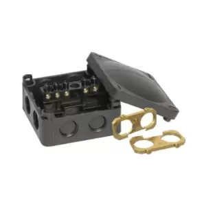 Image of Wiska COMBI 308/5 Cable Earthing 85X85X51mm Kit Black - 308/5/EC/B