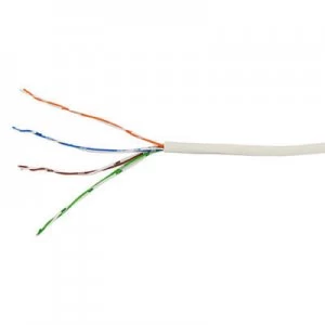 image of Labgear 4 Pair 8 Core Round White CW1308 Telephone Cable - 1 Meter