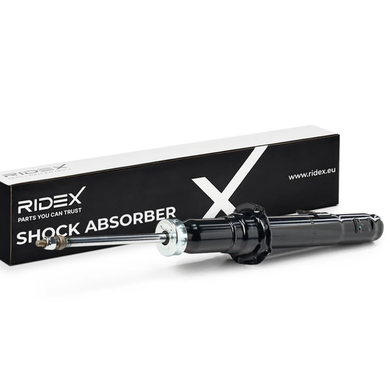 Image of RIDEX 854S0939 Shock absorber Front Axle Left, Gas Pressure, Suspension Strut, Bottom Clamp Shock Absorber (854)