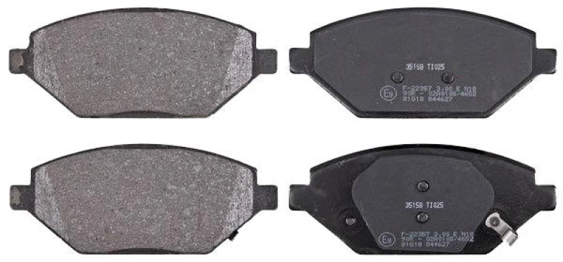 Image of A.B.S. 35158 Brake pad set with acoustic wear warning Brake Pad Set,disc brake (402)