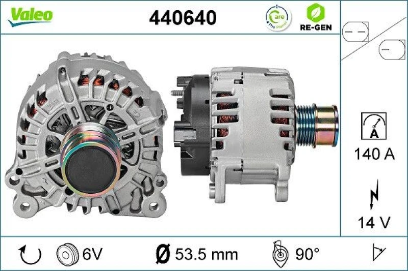 Image of VALEO 440640 Generator Alternator Charging Current: 140A, Voltage: 14V Alternator (4)