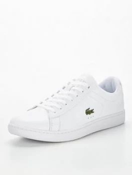 Image of Lacoste Carnaby Bl21 Leather Trainers - White, Size 10, Men