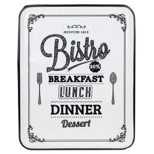 Image of Vintage Enamel Plaque Xlarge Bistro