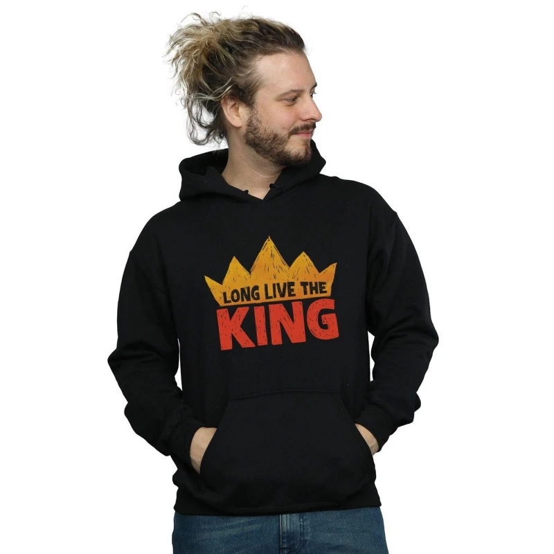 Image of Disney Men The Lion King Movie Long Live The King Hoodie in Black Size: Small Black S Male 5059308598875