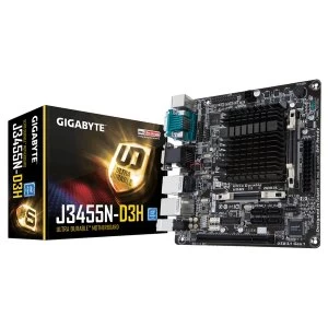 image of Gigabyte J3455N D3H Integrated CPU Intel Quad Core 2.3GHz Motherboard