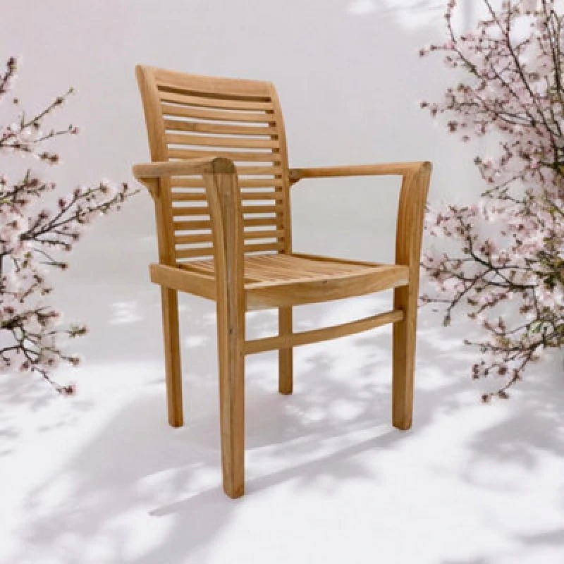 Image of 96Cm Stacking Scroll Back Chair