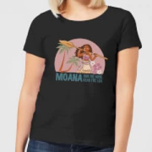 Image of Moana Read The Sea Womens T-Shirt - Black