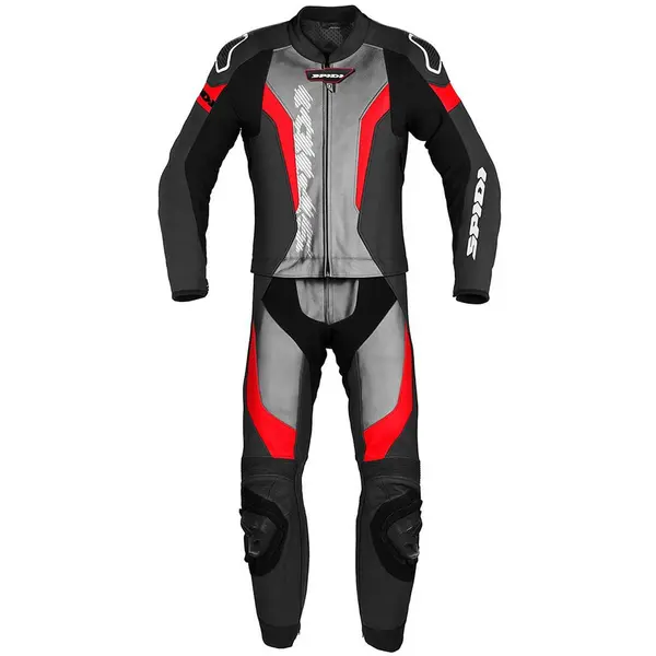 Image of Spidi Laser Touring Two Piece Racing Suit Red Black Size 46