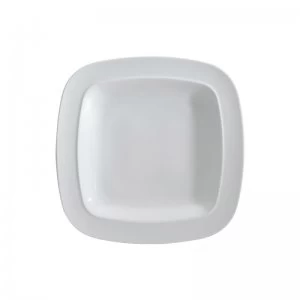 Denby White Squares Medium Plate