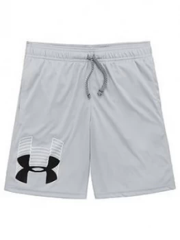 Image of Urban Armor Gear Boys Childrens Prototype Logo Shorts - Grey/Black, Size 13 Years