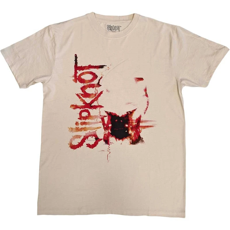 Image of Slipknot Mens The End So Far Band Back Print T-Shirt in Natural Size: Medium Natural Male M