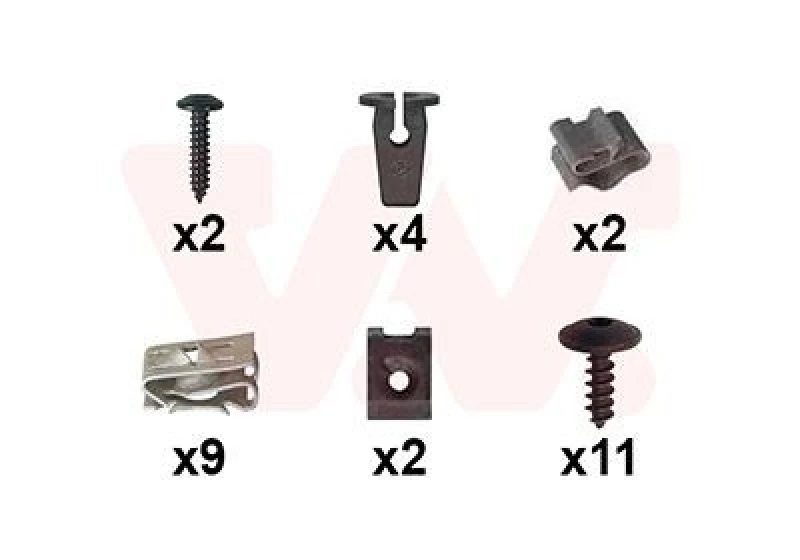 Image of VAN WEZEL Mounting Kit, bumper VAN WEZEL 5740794